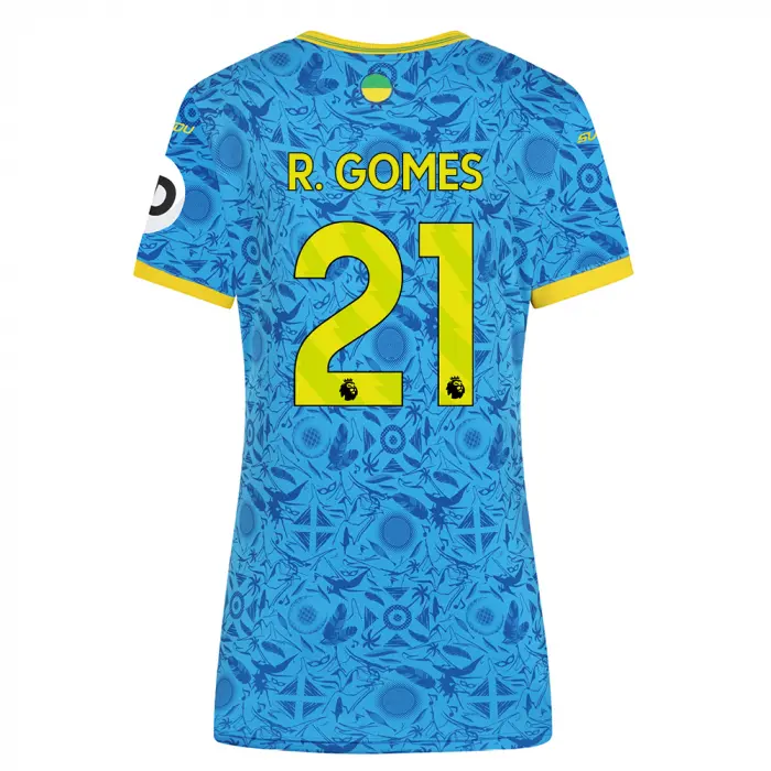 Wolverhampton Wanderers Shop | 2025-26 Wolves Third Shirt – Womens R. GOMES 21 Wolverhampton Wanderers Merchandise